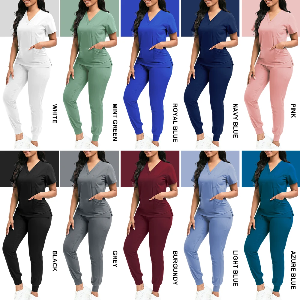 Niaahinn medizinisches Zubehör Peeling setzt Uniform Frauen Jogger Unisex Arzt Krankens ch wester OP-Kleid Labor kittel Veterinär uniformen Männer