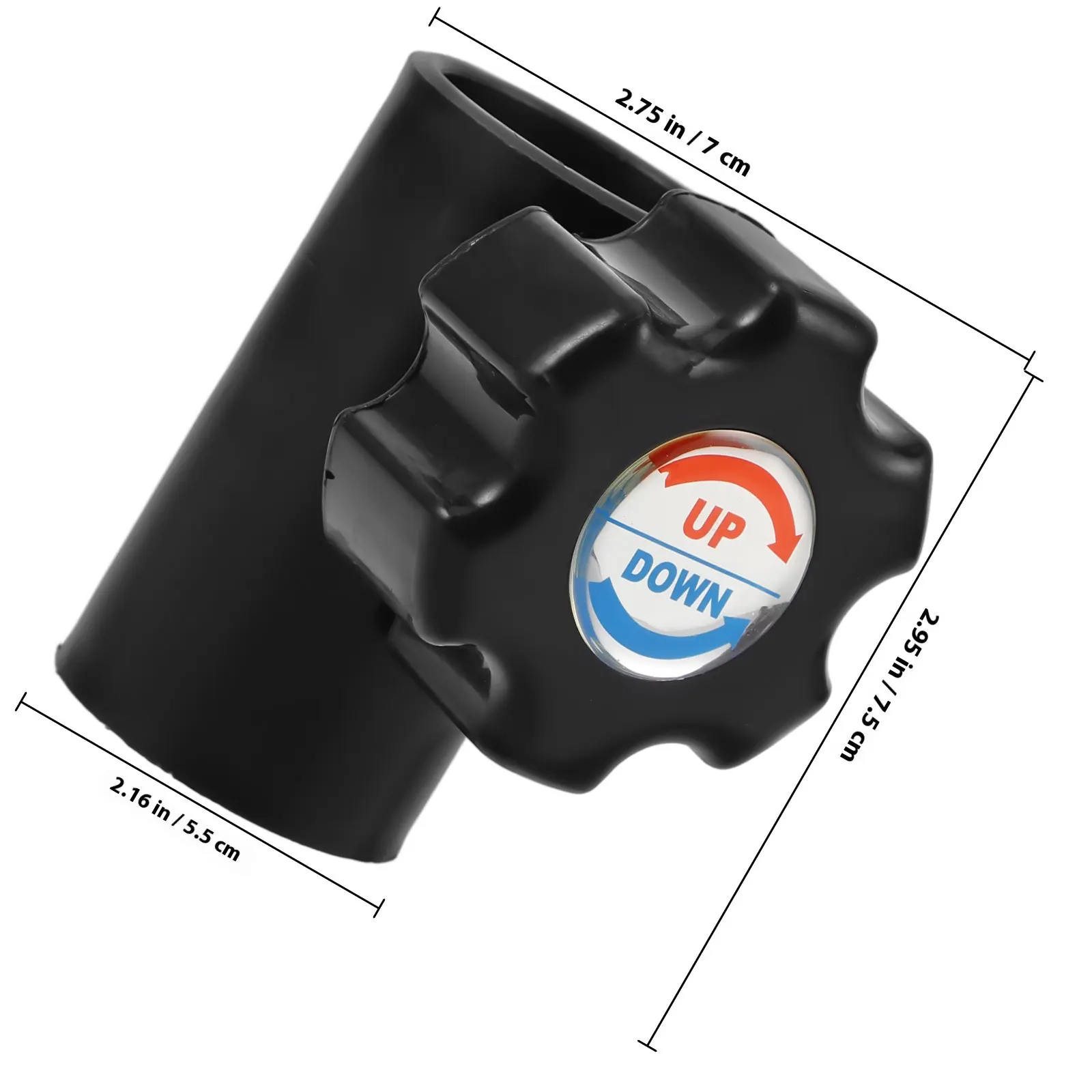 Umbrella Pole Adapter with Adjustable Knob for Roman Style Patio Umbrella Height Angle Adjustment Outdoor Shade Coverage Repair