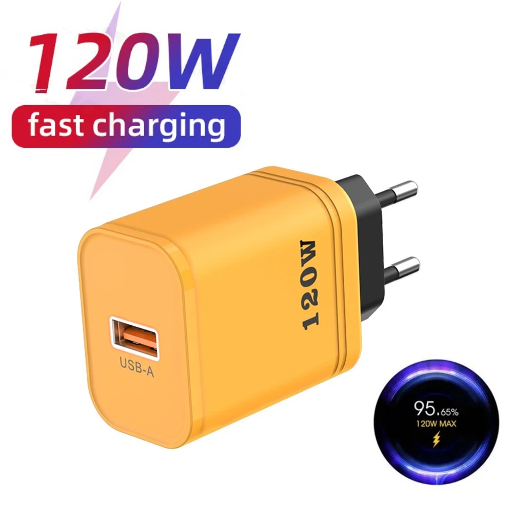 120W USB Charger Quick Charge 3.0 Charger Power Adapter For iPhone Samsung Xiaomi Huawei Phone EU/US/UK Plug Travel Wall Charger