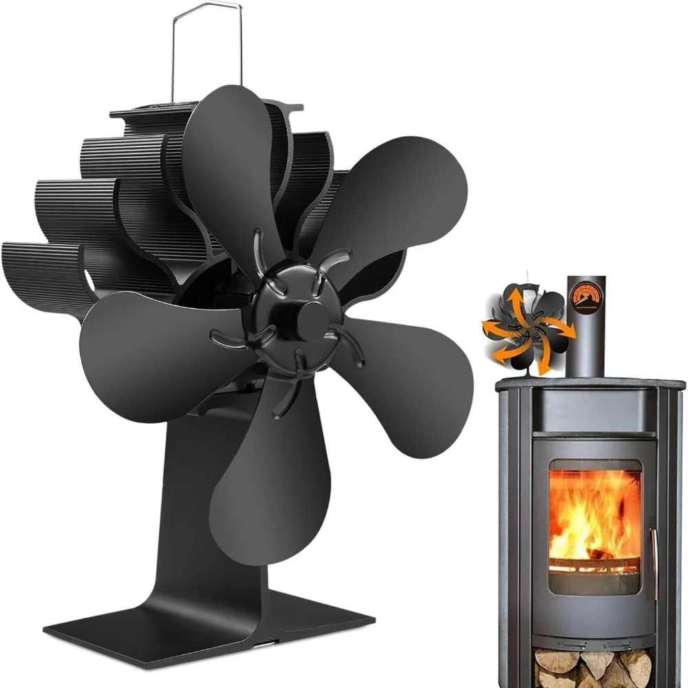 New Stove Fan Fireplace Fan Log Burner Eco Fan Quiet Fireplace Fan Heater Efficient Heat Distribution