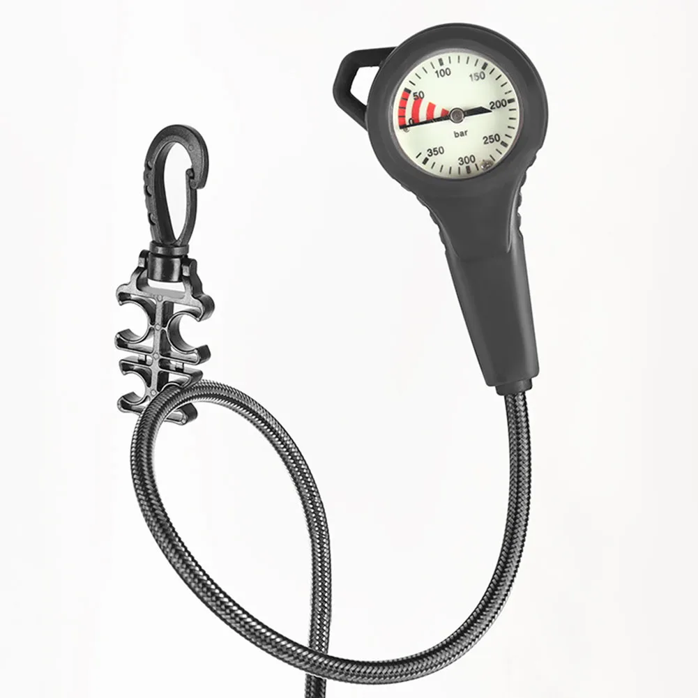 مشبك حامل خرطوم سكوبا مع 4 فتحات سريعة الإصدار لمنظم المرحلة الثانية ومقياس مناسب للغوص على القارب والشاطئ