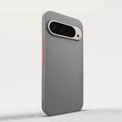 Business Plain Leather Case for Google Pixel 9 10 Pro XL Pixel 9A Aluminium Alloy Independent Button Camera Protection Cover