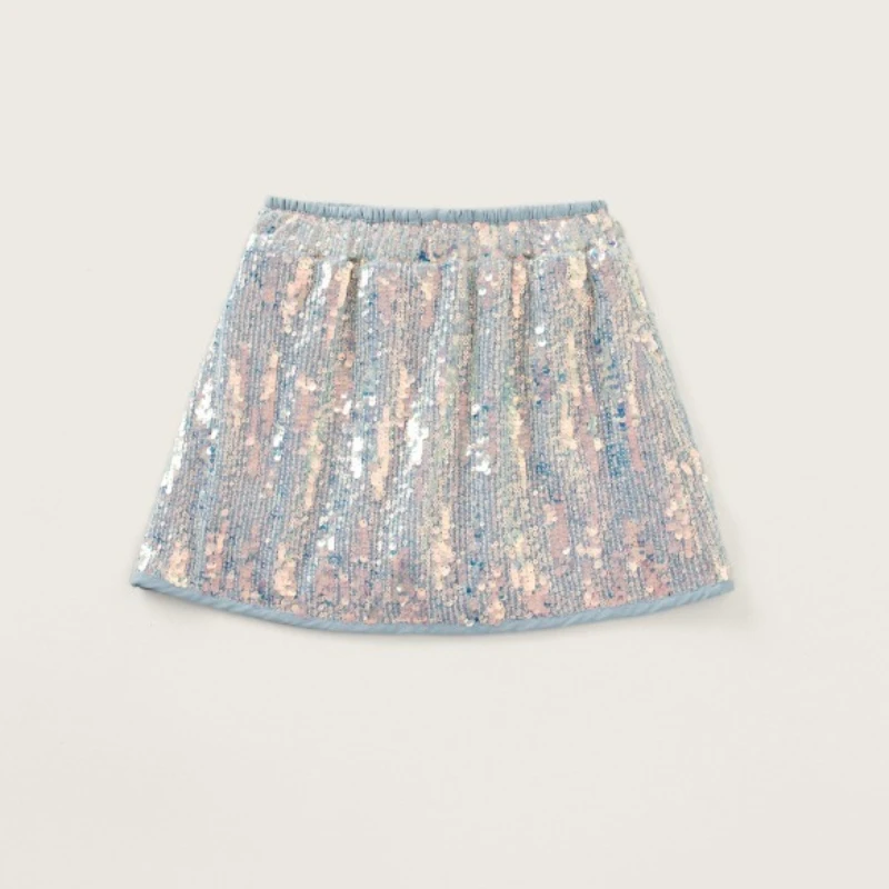 

2026 Summer New Girls Color Sequined Skirt Baby Girl Korean Fashionable Waist Skirt 2-8T