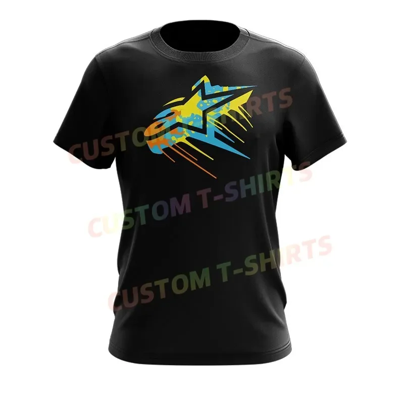 

B26 BAJU MOTOR RIDE ALPAN LOGO DESIGN RACING SUPERBIKE RARE KAIN COTTON Short Sleeves for Men and Women