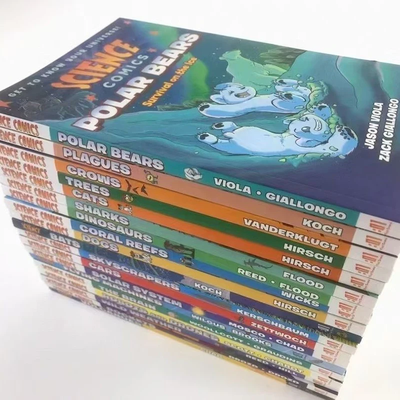 volumes de um conjunto de historias em quadrinhos de cor cientifica exploracao infantil e cognicao de livros de historia de ciencia natural stem 22 01