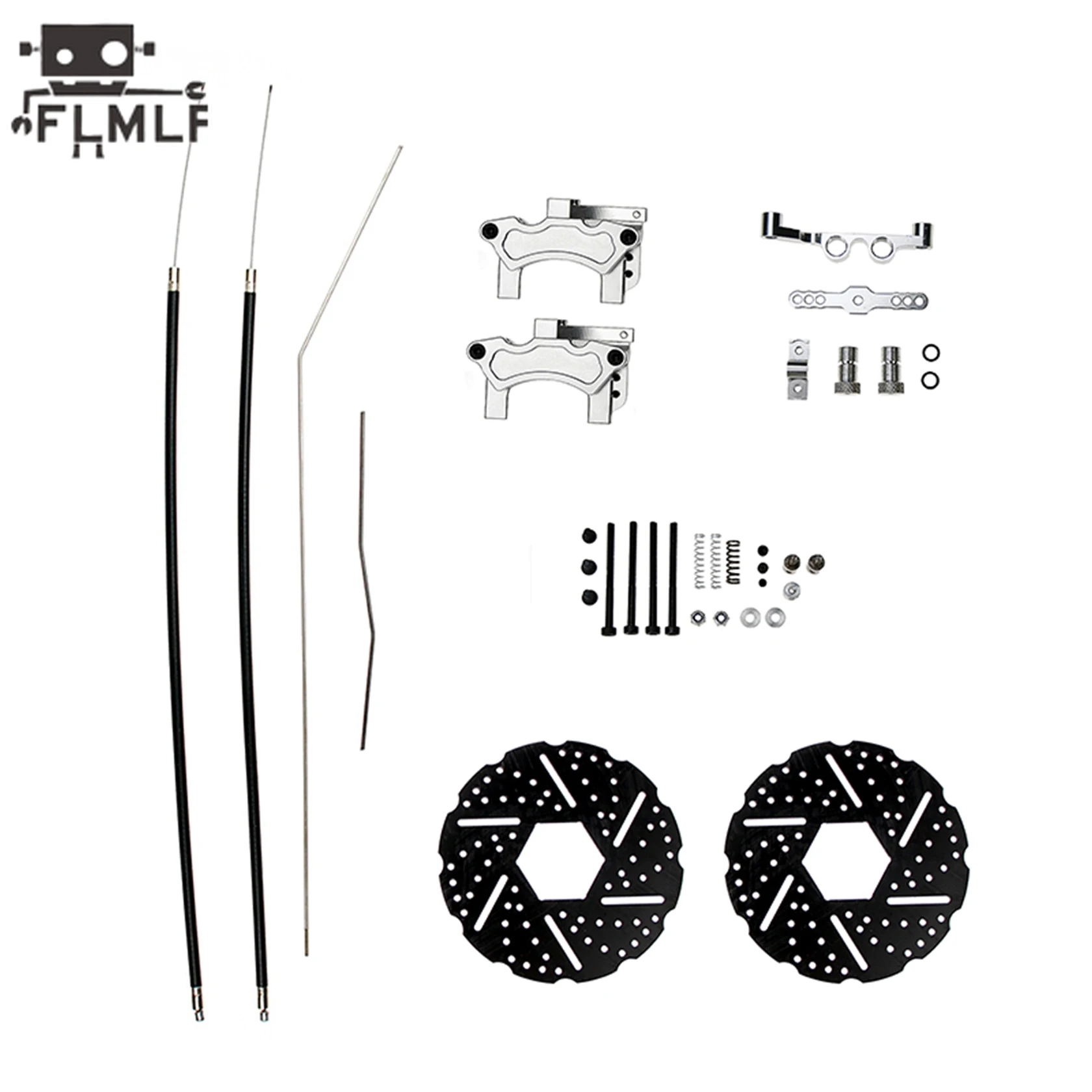 Zestaw hamulców linkowych CNC z metalowymi przednimi lub tylnymi linkami do samochodów RC, pasuje do 1/5 HPI ROFUN BAHA ROVAN KM BAJA 5B 5T 5SC CZĘŚCI DO CIĘŻARÓWEK