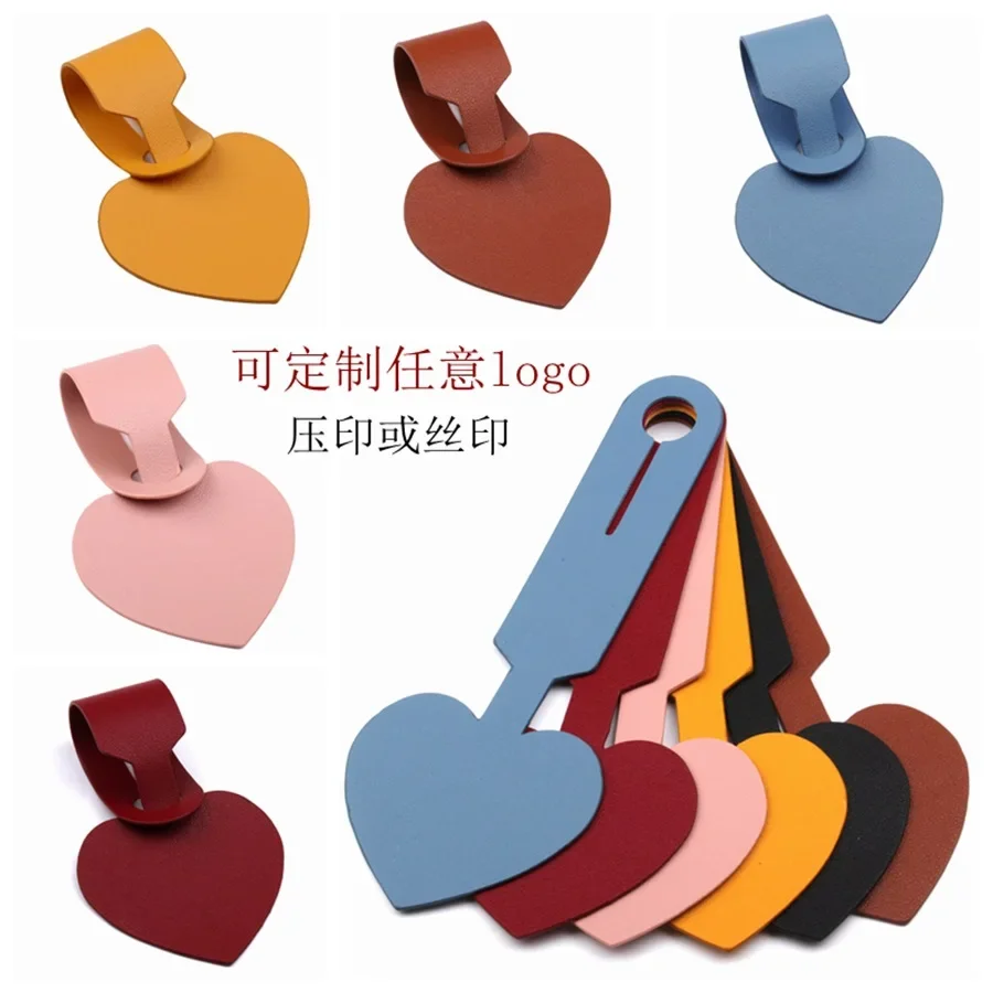 1 Pc Heart Shape Travel Luggage Tag PU Solid Suitcase Tag Baggage Boarding Label Travel Accessories Packing Bags