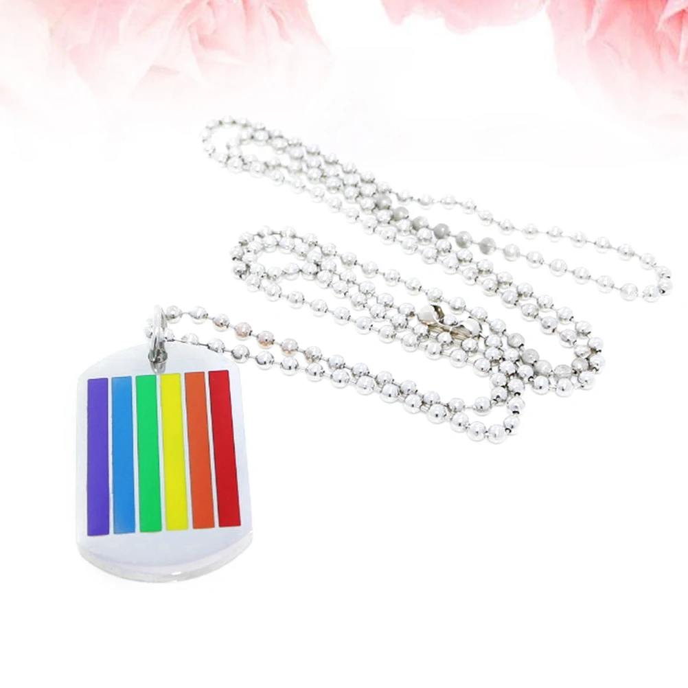 

Colorful Stainless Steel Rainbow Necklace Fashion Jewelry Gifts for Friends Daily Wear Party Prom Durable High Quality Elegant