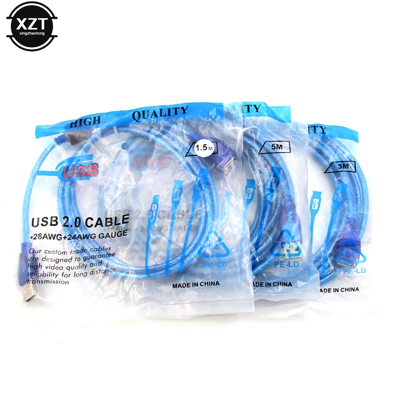 1m/3m/5m USB3.0 Extension Cable Not Wrapped Head USB Extension Cable Pure Copper for Mouse Keyboard U Disk Interface Cell Phone