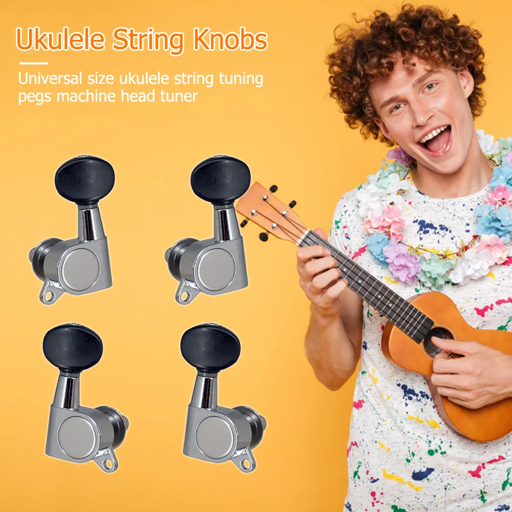 4pcs Strings Button Tuning Pegs Universal Machine Heads Tuners Replacement Ukulele Parts Accessories