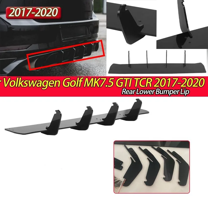 

Для Volkswagen Golf MK7.5 GTI TCR 2017-2020 задний нижний бампер, диффузор, сплиттер, спойлер, аксессуары для выхода, комплекты кузова, тюнинг