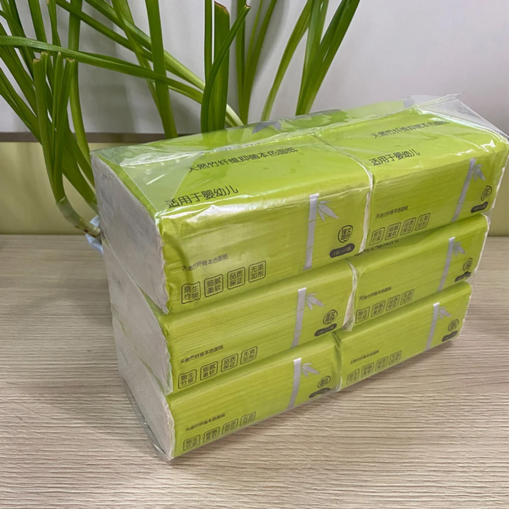 6 sacchetti di pasta di bambù asciugamani di carta morbido assorbente senza cloro per cucina bagno ristorante uso tovagliolo di carta igienica estrazione