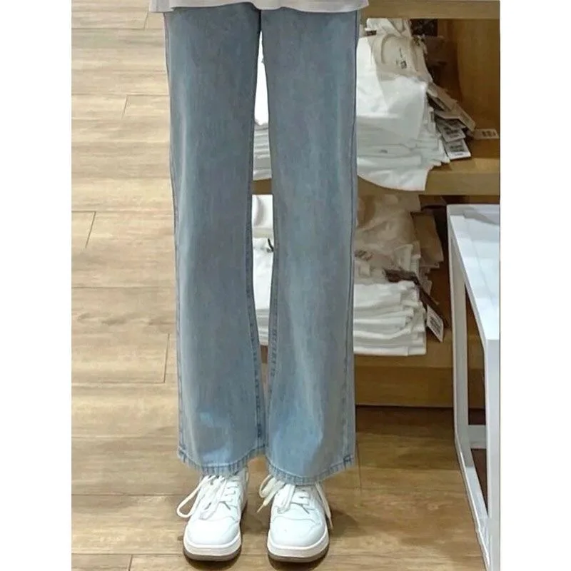 

Gothic Baggy Jeans Trousers With Shiny Stones Office Work Business Formal Female Denim Fashion Comfortable Elegant Chic Basic