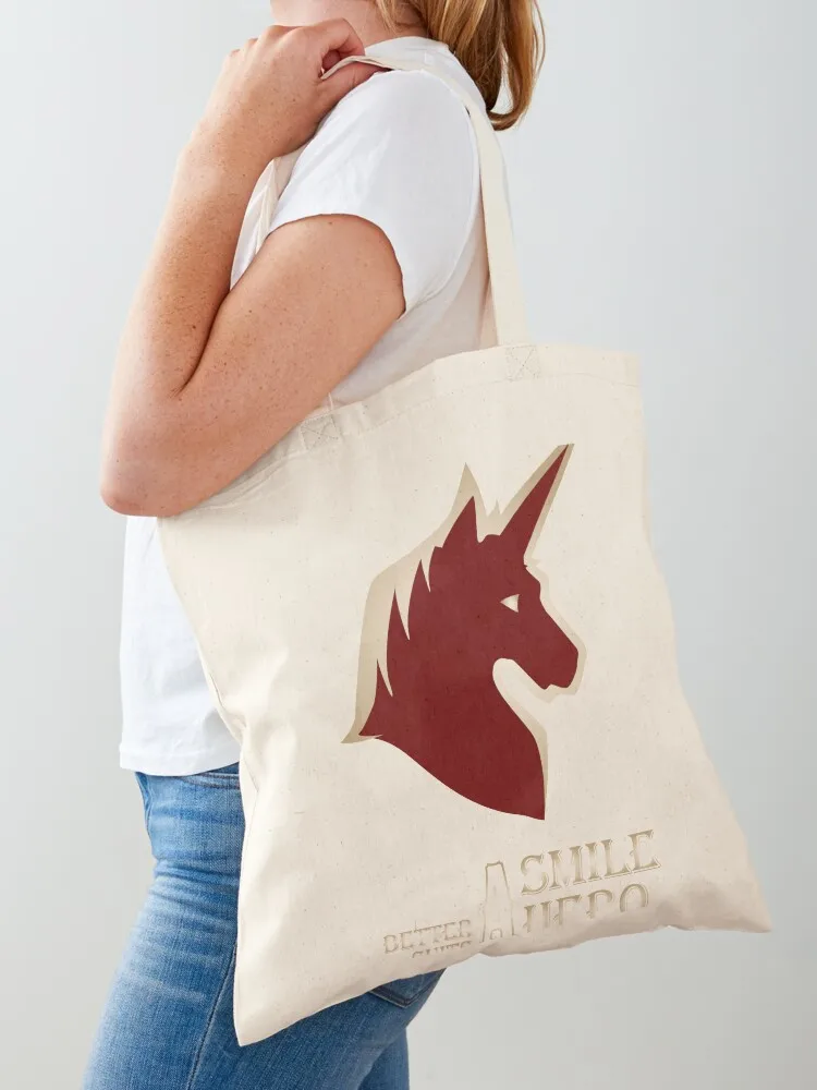 

A Smile Better Suits A Hero Tote Bag Fabric bag tote bags cloth bags woman shopping bag bags woman 2025