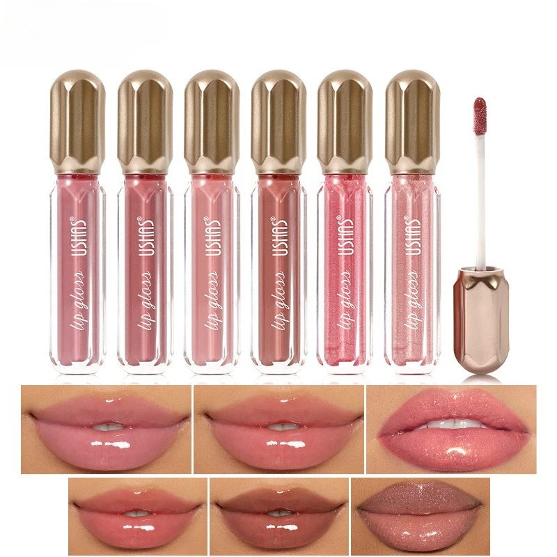 6 Color Matte Liquid Pearl Lip Gloss Waterproof Transfer Proof Non Sticky Formula Long Lasting Shine for All Day Wear Comfort