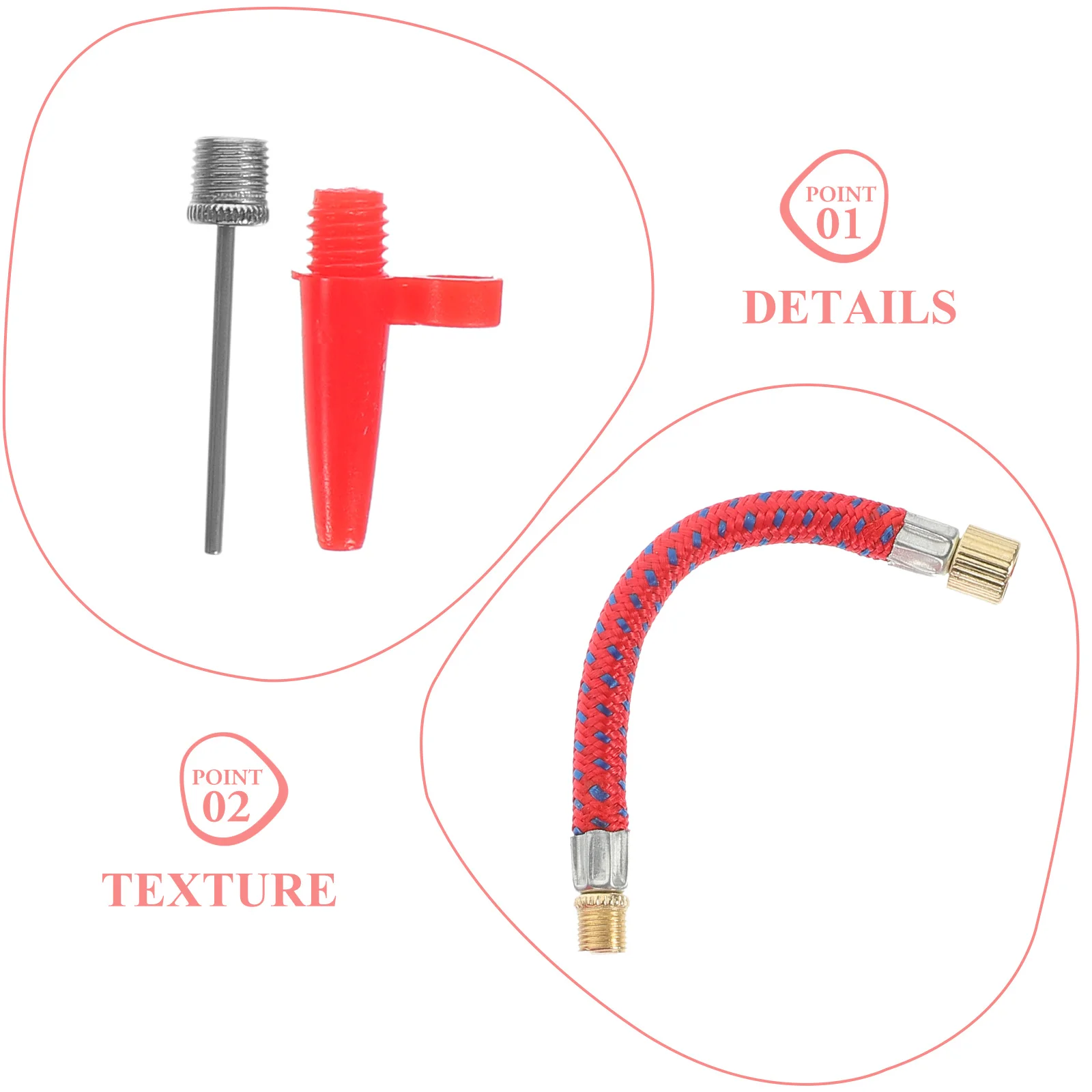 

1 Set Of Portable Ball Pump High-Pressure Air Multi-Function Inflation Tool For Basketball Soccer Outdoor School Sports Sturdy