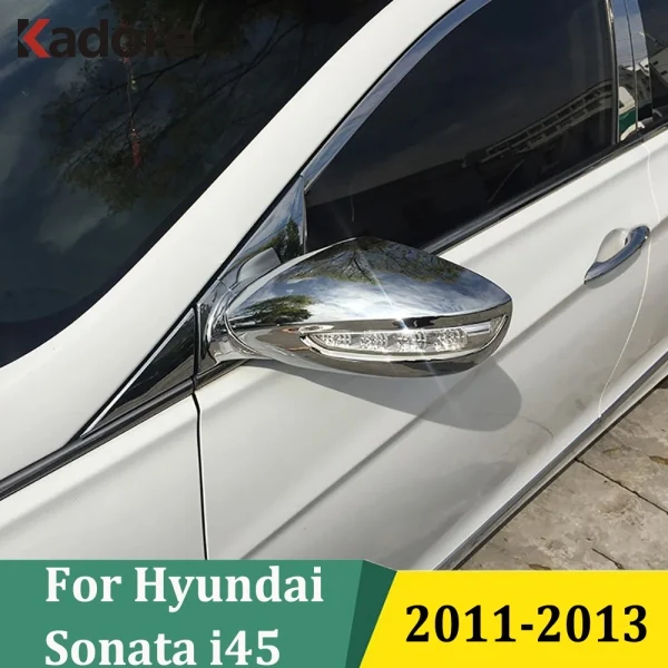 

For Hyundai Sonata i45 2011 2012 2013 Chrome Side Door Rearview Mirror Cover Trim Rear View Mirrors Cap Exterior Accessories