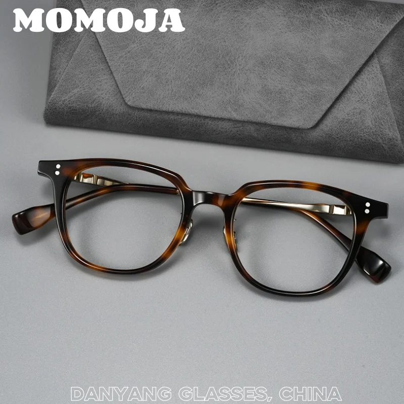 

MOMOJA 2025 New Acetate Glasses Frame Men Women Vintage Round Prescription myopia Eyeglasses Frames Optical Spectacles M8150S