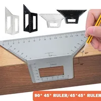 Multifunction 45 90 Degree Gauge Rule Measurement Tool for Woodworking, Carpentry Scribe Mark Line Measuring