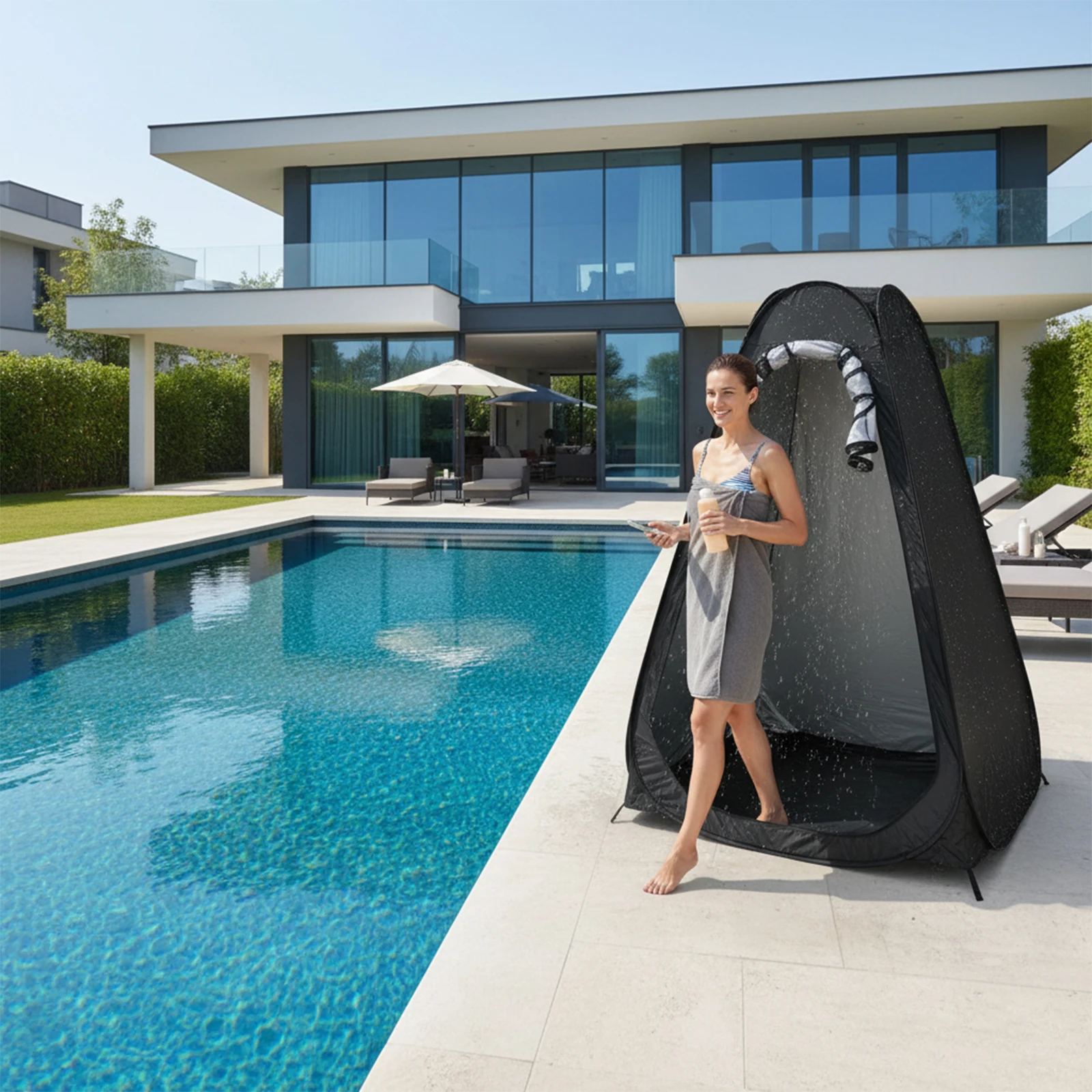 

Portable Pop-Up Privacy Tent Outdoor Shower Camping Toilet Rain Shelter Easy Setup Foldable with Storage Bag