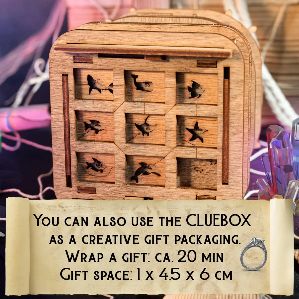 Cluebox – Davy Jones Locker – Escape Room-Spiel – Puzzle-Box – Geschenkbox – 3D-Holzpuzzle für Erwachsene – Holzpuzzle – Denktee