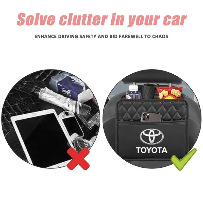 مقعد السيارة مسند الظهر تخزين تستيفها جيب لتويوتا TRD فورتشنر هايلاندر مارك-X ميراي هليكس بيكانتو سوبر GR يارس #4