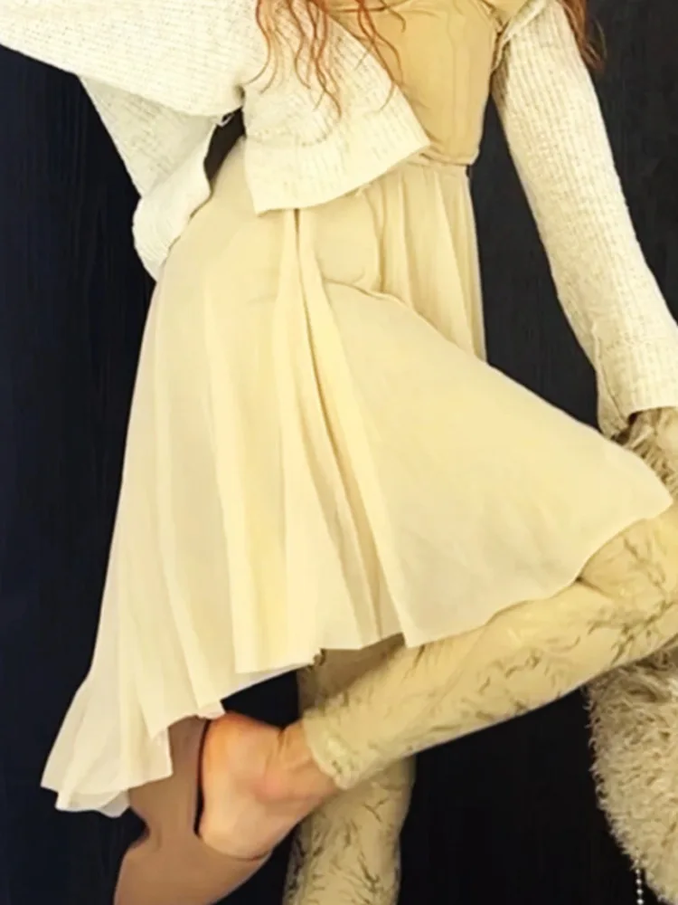 تنورة باليه شبكية عالية الخصر بلون سادة للنساء، نصف تنورة للرقص غير متماثلة لعرض المسرح والتدريب