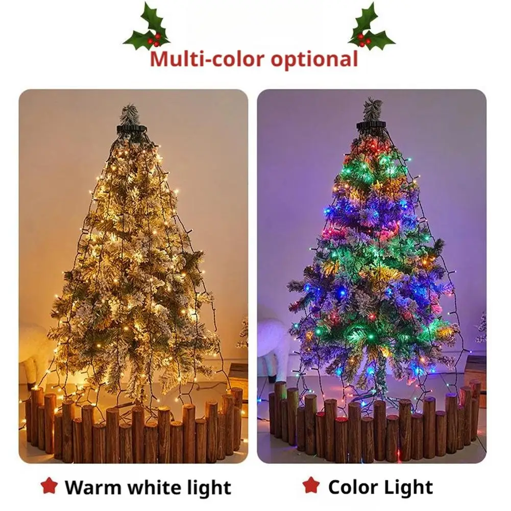 LED شجرة عيد الميلاد شلال سلسلة الجنية أضواء USB أضواء عيد الميلاد 1.5 متر/2 متر/3 متر للحزب ديكور المنزل مصابيح عطلات سلسلة