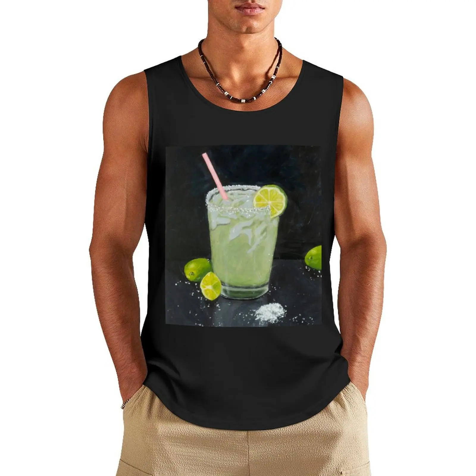

Margarita Time Tank Top anime t-shirts sleeveless gym shirt man fitness tops