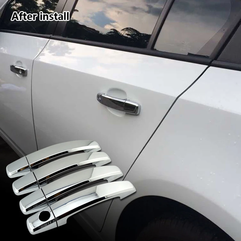 

4Doors Chrome Door handle cover auto door trim Cap for chevy chevrolet cruze captiva aveo camaro vectra sonic malibu trax 10-15