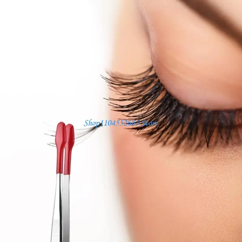 

Y6GD 3Pcs Tweezers Set with Rubber Coated Tip Bent Straight Flat Tip for Stamping