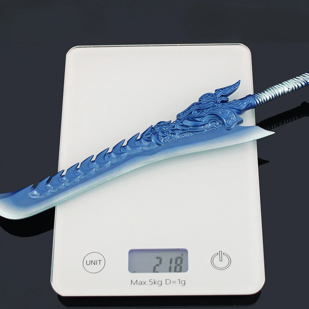 Ne Zha 2 Chinese Anime Randapparatuur Ao Guang Wapen Draak Tanden Blade Volledig Metalen Ambachtelijke Model Collectible Bureau Ornamenten Jongen Speelgoed