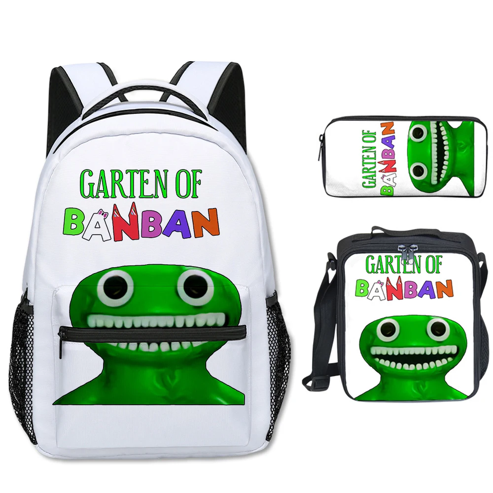 

Модная новинка, милый крутой Garten of Banban, 3D принт, 3 шт./компл., студенческие школьные сумки, рюкзак для ноутбука, сумка через плечо, сумка для обеда, пенал