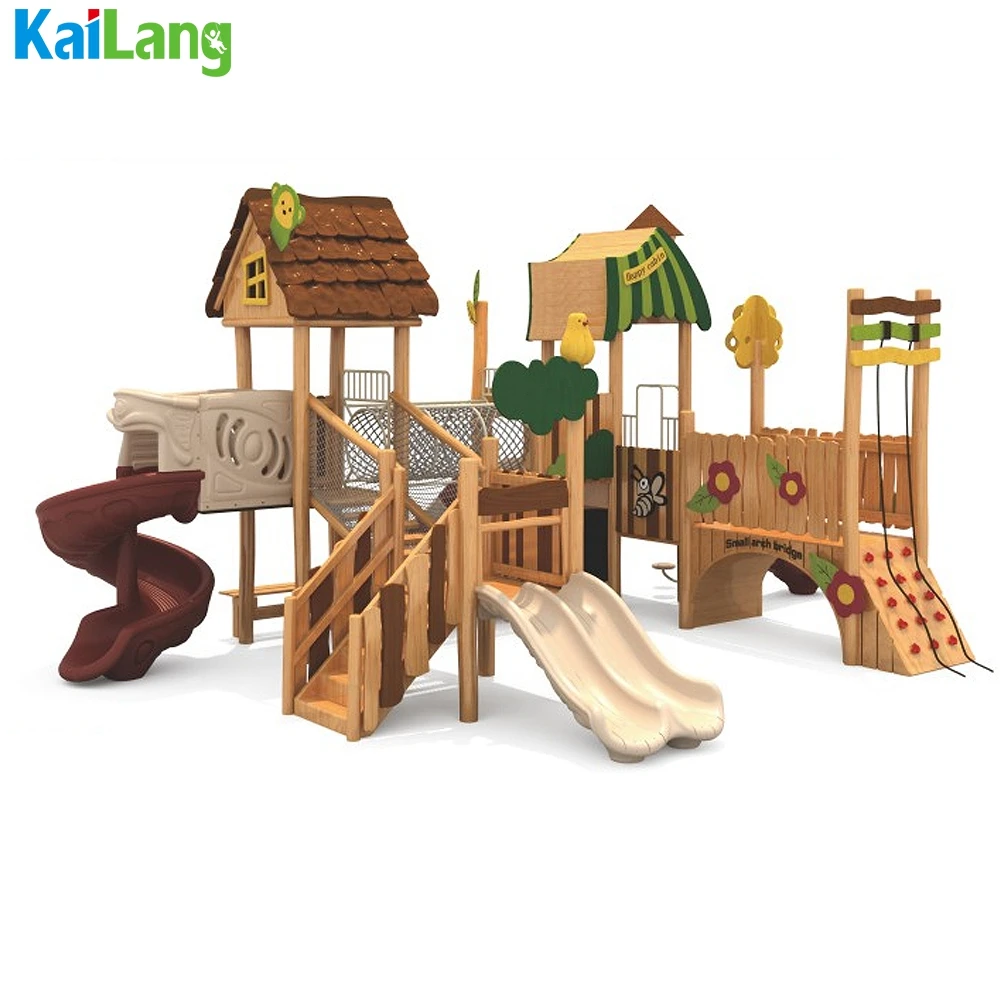 Hot-selling Wooden Houses, Small Animal Parks, Slides, Outdoor Sports Equipment, Children's Sports and Entertainment Playgrounds view 6