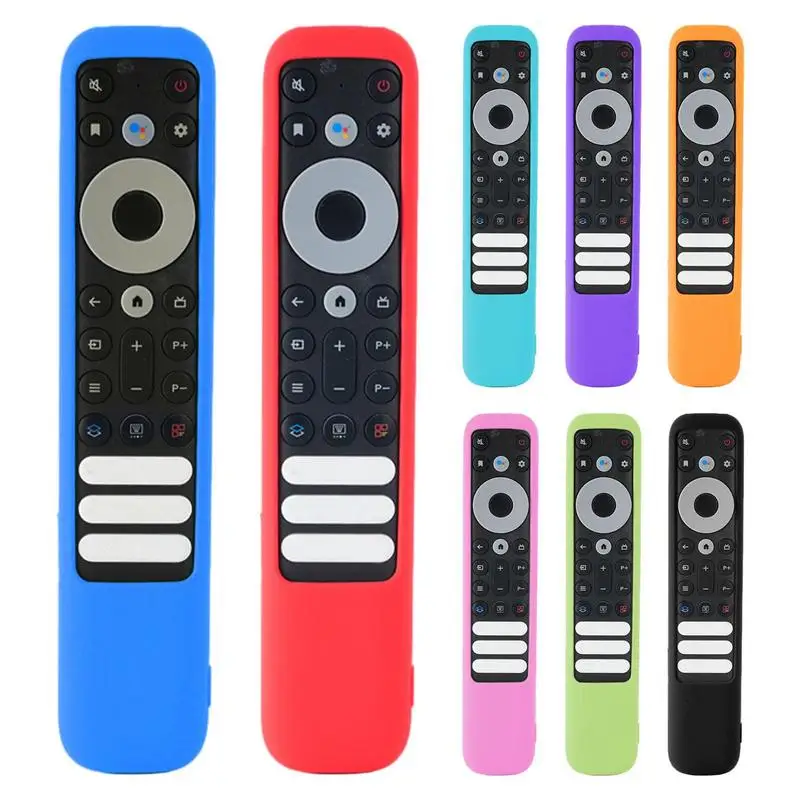 Silicone Remote Control Cover Case with Lanyard Anti Slip Television Remote Cover All Inclusive for TCL RC902V Voice Remote