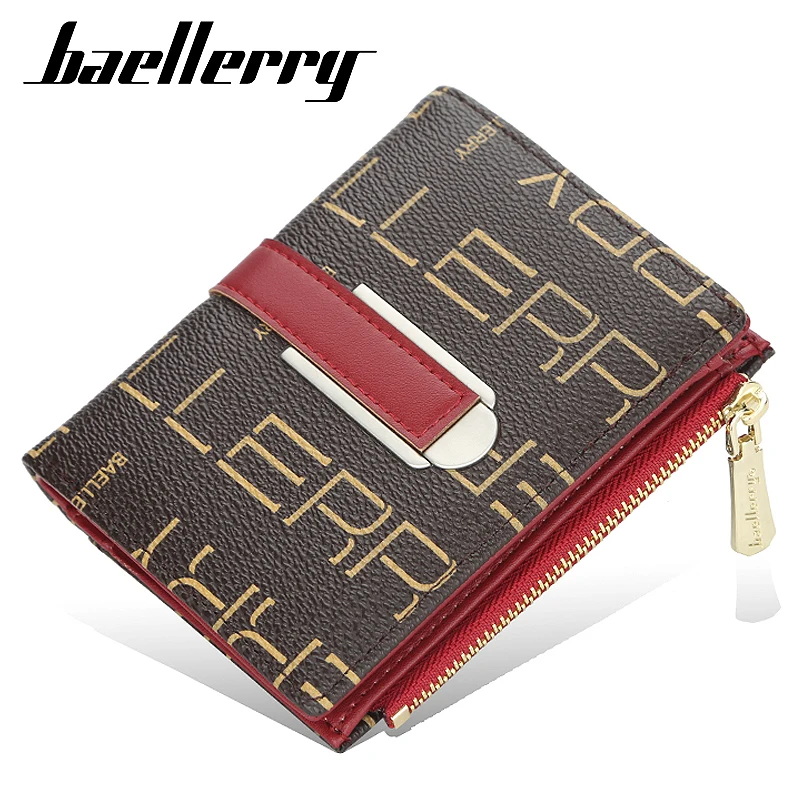 Baellerry New Women Wallets Slim Short Card Holder Zipper Female Purse High Quality Coin Pocket Women's Wallet Money Clips