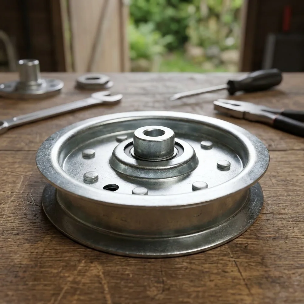 Single-Slot White Zinc Pulley for Lawn Mower Models 956-0627 756-0627 756-0365 Supporting Consistent Rotational Output