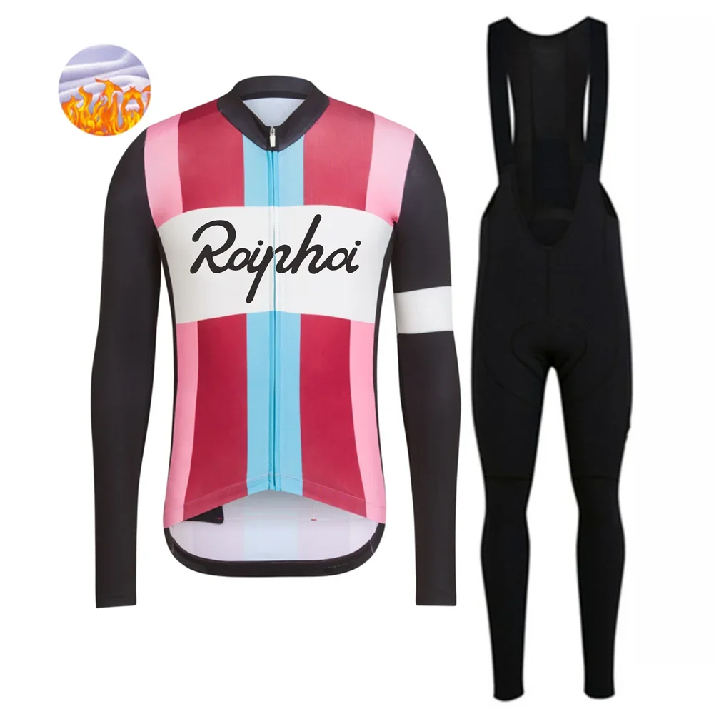 2023 POIPHOI Road Bike Winter Cycling Clothing Man Long Sleeve Jersey Set Thermal Fleece Maillot Ciclismo Road Bike Keep Warm 02