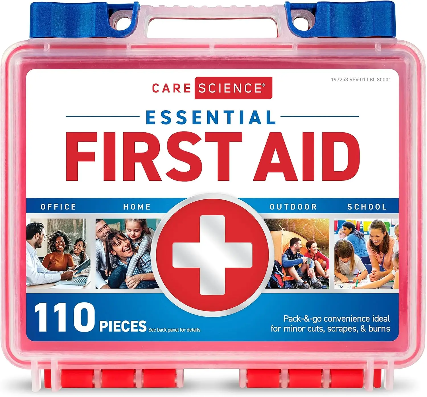 

110 Piece First Aid Kit for Travel, Home, Car, Camping & More