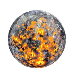 Natural Crystal Ball Powerful Chakra Energy Glittery Ball Healing Stone Folk Crafts Yooperlite Sphere for Decoration