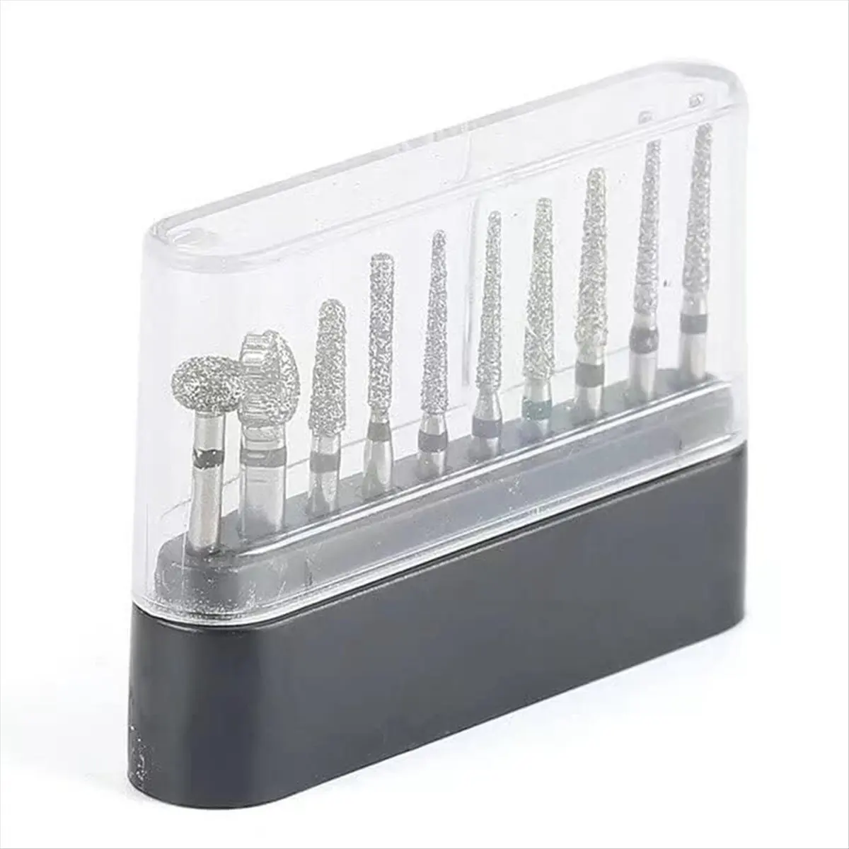 BHBL 50PCS 1.6mm FG Burs Black High-Speed Polishing Accessories for Cutting Carving Shaping Touch-Up Engraving Finishing