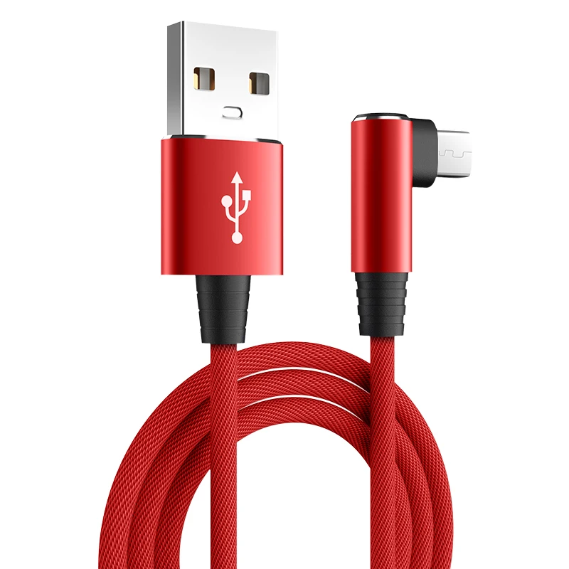 Cable de carga rápida tipo C, Cable de codo de 90 grados para juego para Xiaomi Redmi, Huawei, Honor, cargador de teléfono USB C, 3 piezas