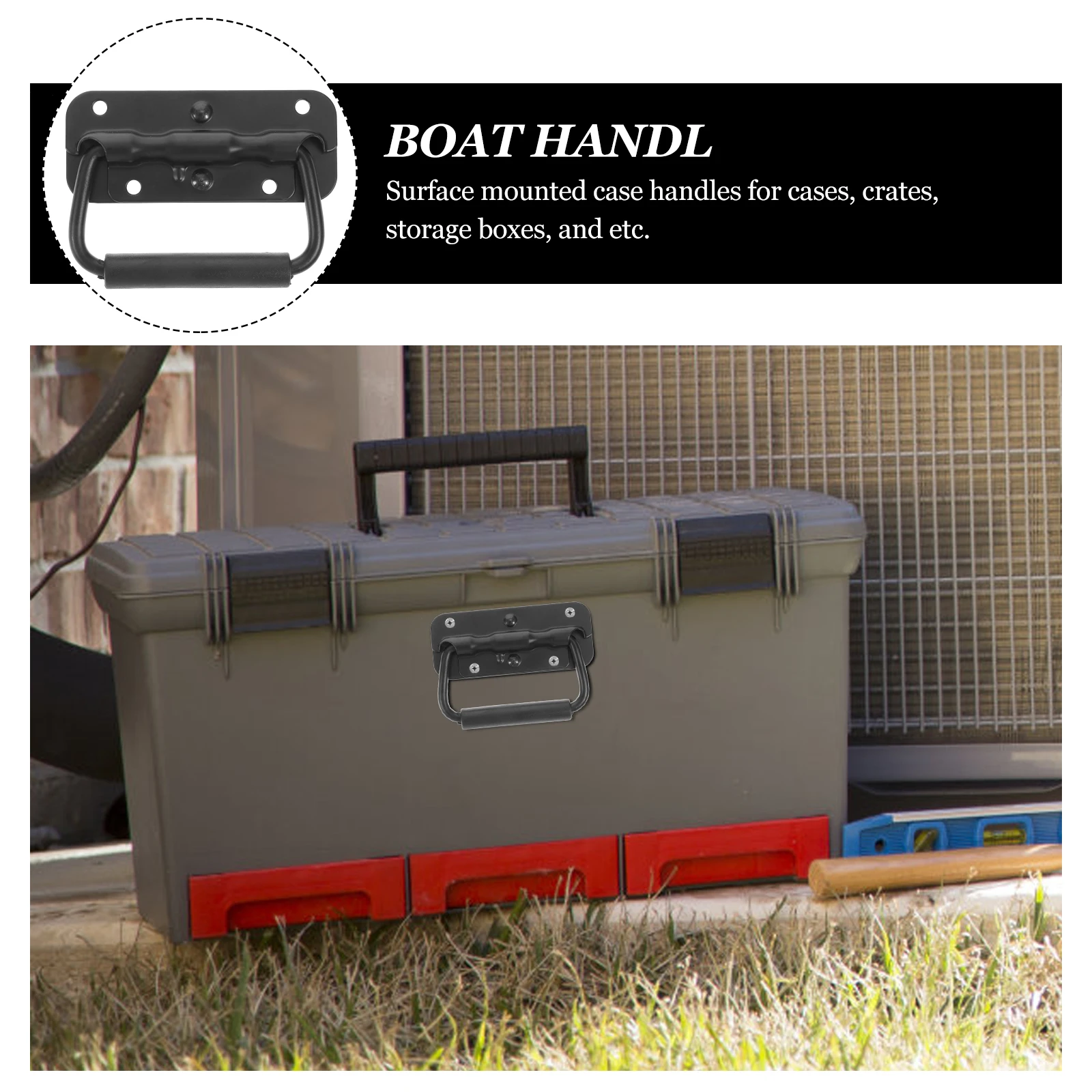 4pcs Spring Loaded Surface Mount Handle Boat Handle Replacement Stainless Steel Surface Mount Chest Handle