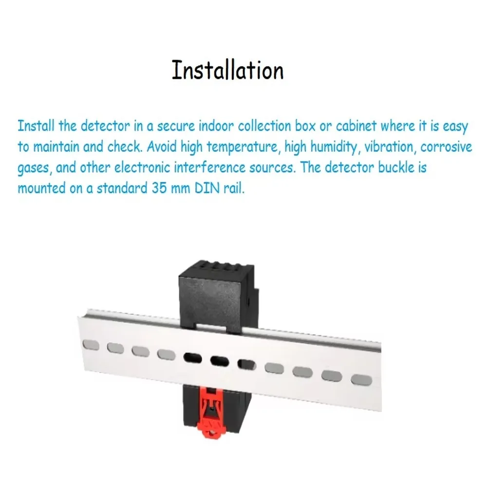 XW-DC-02 Non-Positioning Water Leak Controller DIN Rail Detector Relay NO NC Output Alarm for IDC Data Center