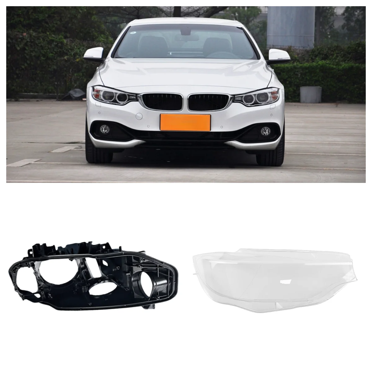 

For BMW 4 Series M4 F32 F33 F36 F82 2013 2014 2015 2016 Car Accsesories Base Head Lamp Shell Light Holder Headlights Lens