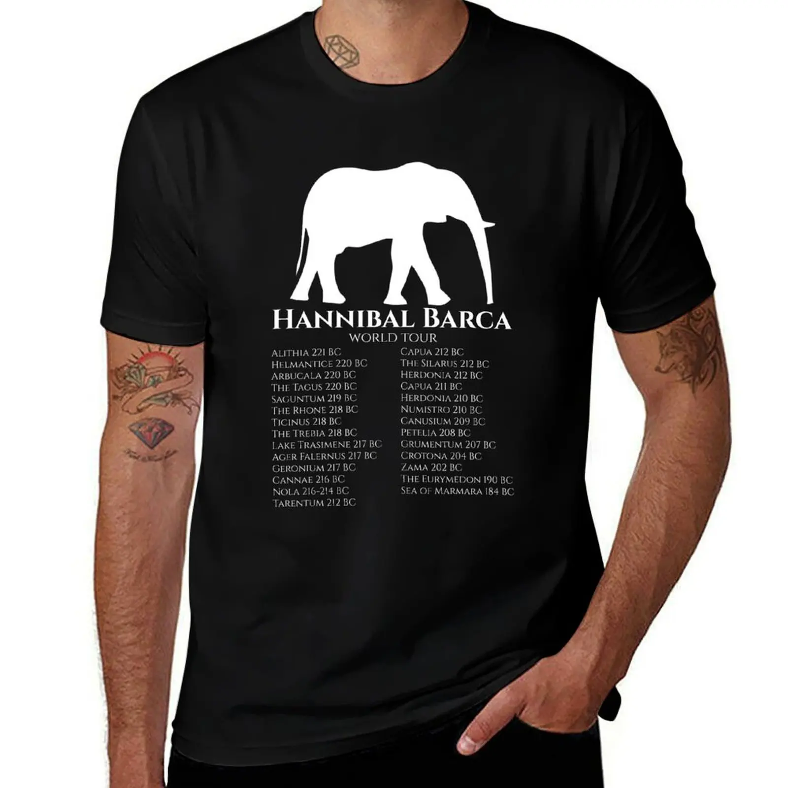 

Hannibal Barca World Tour T-Shirt anime t shirts oversized graphic tee vintage graphic tee cheap stuff Men's t-shirts