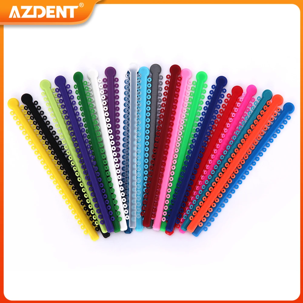 1000pcs/Pack Dental Orthodontic Elastic Ligature Ties AZDENT Bands Ligation Ring for Brackets 23 Colors Dentistry Supplies