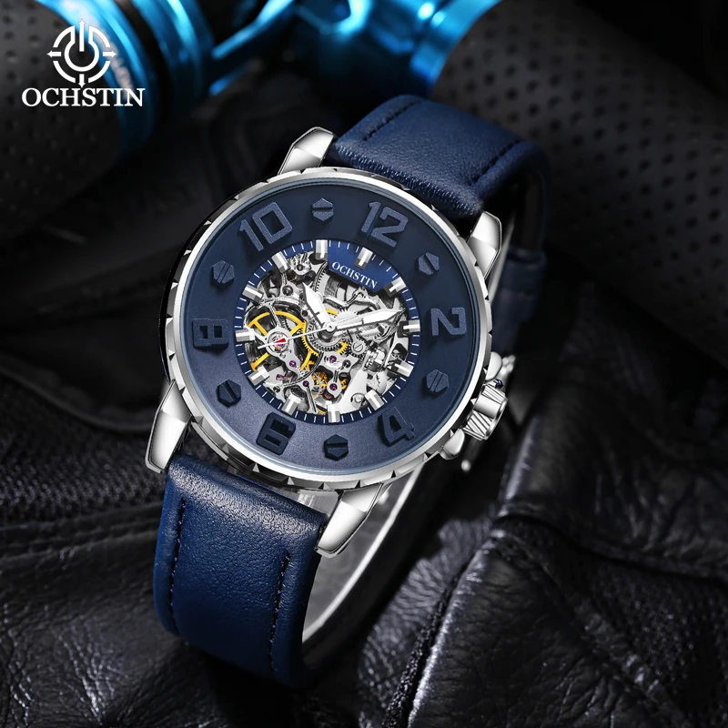 

OCHSTIN Top Brand Luxury Skeleton Mechanical Watch Fashion Men Wristwatch Automatic Mechanical Military Sport Male Clock gifts