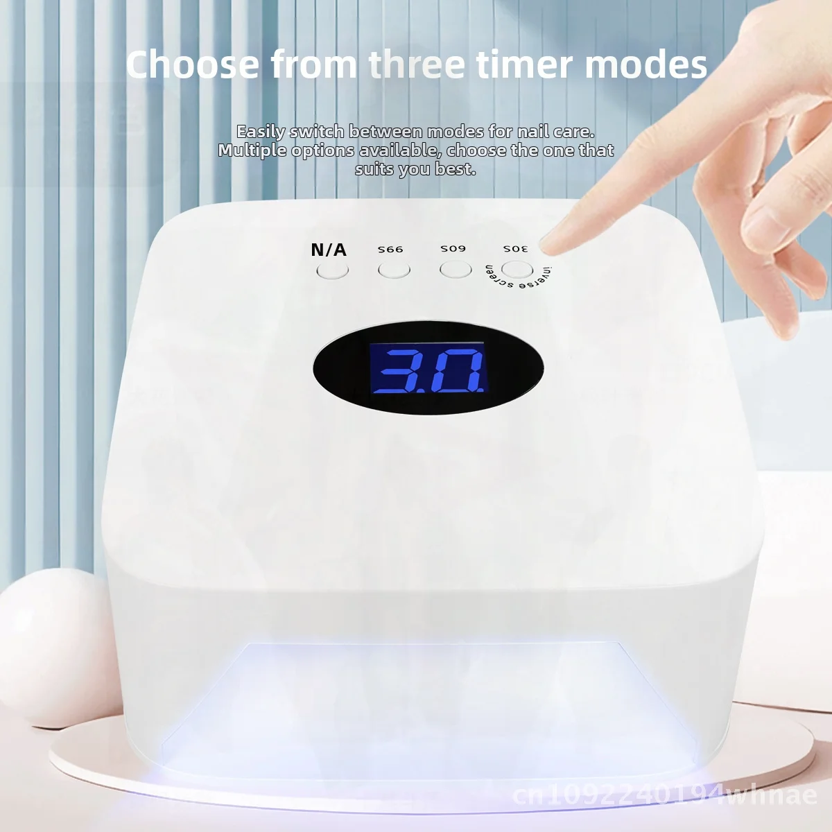 S50 Tragbare wiederaufladbare Nagellicht-Therapielampe, kabellose Stromversorgung, Nageltrocknung, UV-LED-Lampe für Nagelkunst