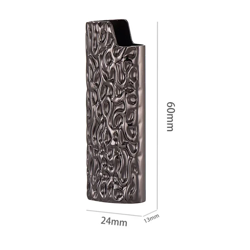 Texture Patterned Large Metal J6 Lighter BIC Shell Case for Men\'s Gift Lighter Accessories Tools